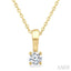 Round Shape Diamond Solitaire Pendant