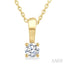Round Shape Diamond Solitaire Pendant