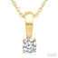 Round Shape Diamond Solitaire Pendant