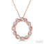 Twisted Circle Diamond Fashion Pendant
