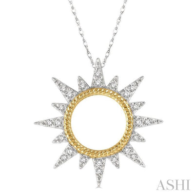 Sunburst Diamond Fashion Pendant