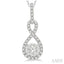 Round Shape Lovebright Diamond Infinity Pendant
