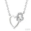 Heart Interlock Petite Diamond Fashion Pendant