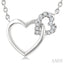 Heart Interlock Petite Diamond Fashion Pendant