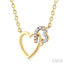 Heart Interlock Petite Diamond Fashion Pendant