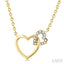 Heart Interlock Petite Diamond Fashion Pendant