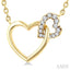 Heart Interlock Petite Diamond Fashion Pendant