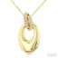 Aeris Gold Interlock Diamond Fashion Pendant