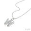 Classic 'W' Initial Diamond Pendant