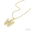 Classic 'W' Initial Diamond Pendant