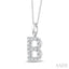 Classic 'B' Initial Diamond Pendant