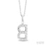 Classic 'B' Initial Diamond Pendant