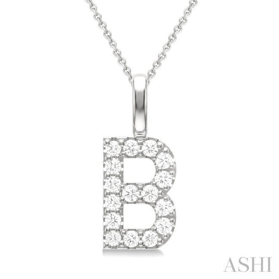 Classic 'B' Initial Diamond Pendant