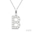 Classic 'B' Initial Diamond Pendant