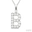 Classic 'B' Initial Diamond Pendant