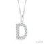 Classic 'D' Initial Diamond Pendant
