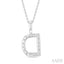 Classic 'D' Initial Diamond Pendant
