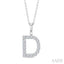 Classic 'D' Initial Diamond Pendant