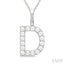 Classic 'D' Initial Diamond Pendant