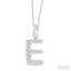 Classic 'E' Initial Diamond Pendant