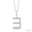 Classic 'E' Initial Diamond Pendant