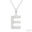 Classic 'E' Initial Diamond Pendant
