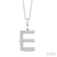 Classic 'E' Initial Diamond Pendant