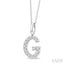 Classic 'G' Initial Diamond Pendant