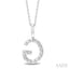 Classic 'G' Initial Diamond Pendant