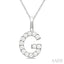Classic 'G' Initial Diamond Pendant