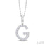 Classic 'G' Initial Diamond Pendant