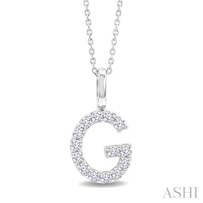 Classic 'G' Initial Diamond Pendant