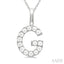 Classic 'G' Initial Diamond Pendant