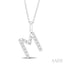 Classic 'M' Initial Diamond Pendant