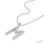 Classic 'M' Initial Diamond Pendant
