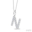 Classic 'N' Initial Diamond Pendant