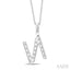 Classic 'N' Initial Diamond Pendant