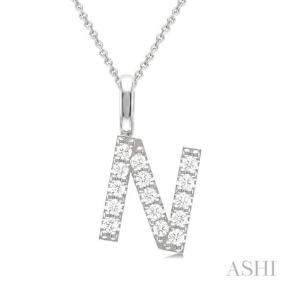 Classic 'N' Initial Diamond Pendant