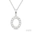 Classic 'O' Initial Diamond Pendant