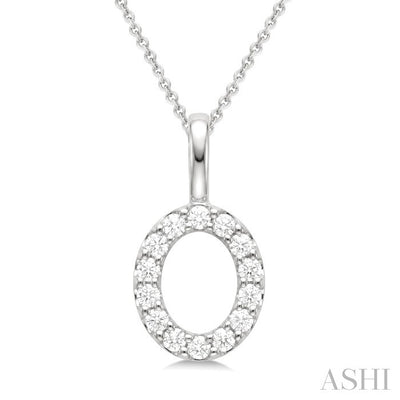 Classic 'O' Initial Diamond Pendant