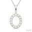 Classic 'O' Initial Diamond Pendant