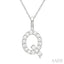 Classic 'Q' Initial Diamond Pendant