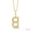 Classic 'B' Initial Diamond Pendant