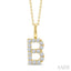 Classic 'B' Initial Diamond Pendant