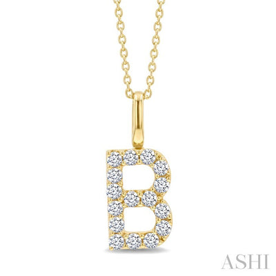 Classic 'B' Initial Diamond Pendant