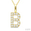 Classic 'B' Initial Diamond Pendant
