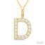 Classic 'D' Initial Diamond Pendant