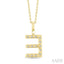 Classic 'E' Initial Diamond Pendant
