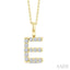 Classic 'E' Initial Diamond Pendant