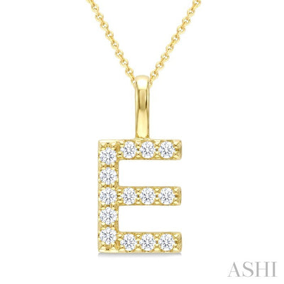 Classic 'E' Initial Diamond Pendant